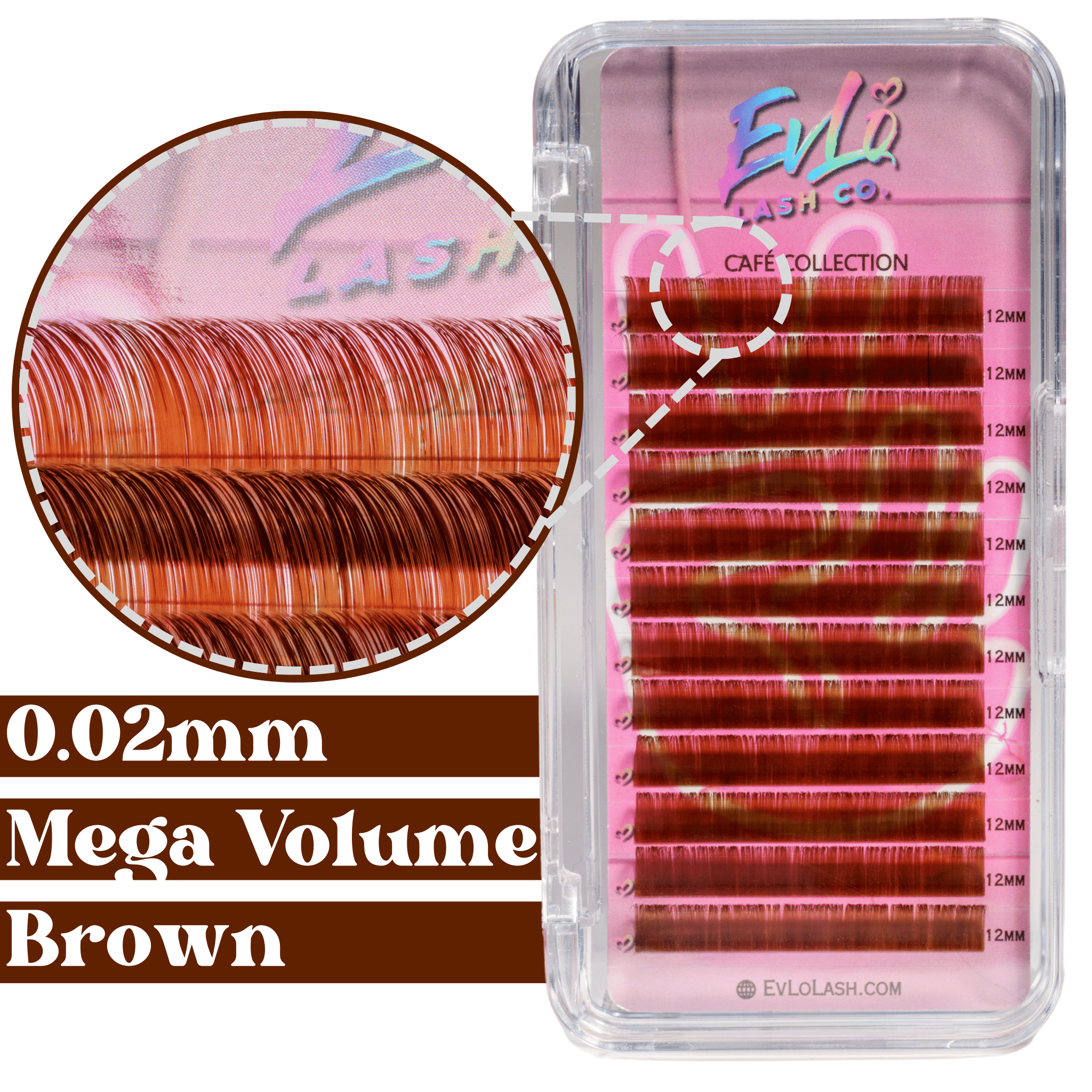 0.02  ☕️ Brown Single Length Lash Trays