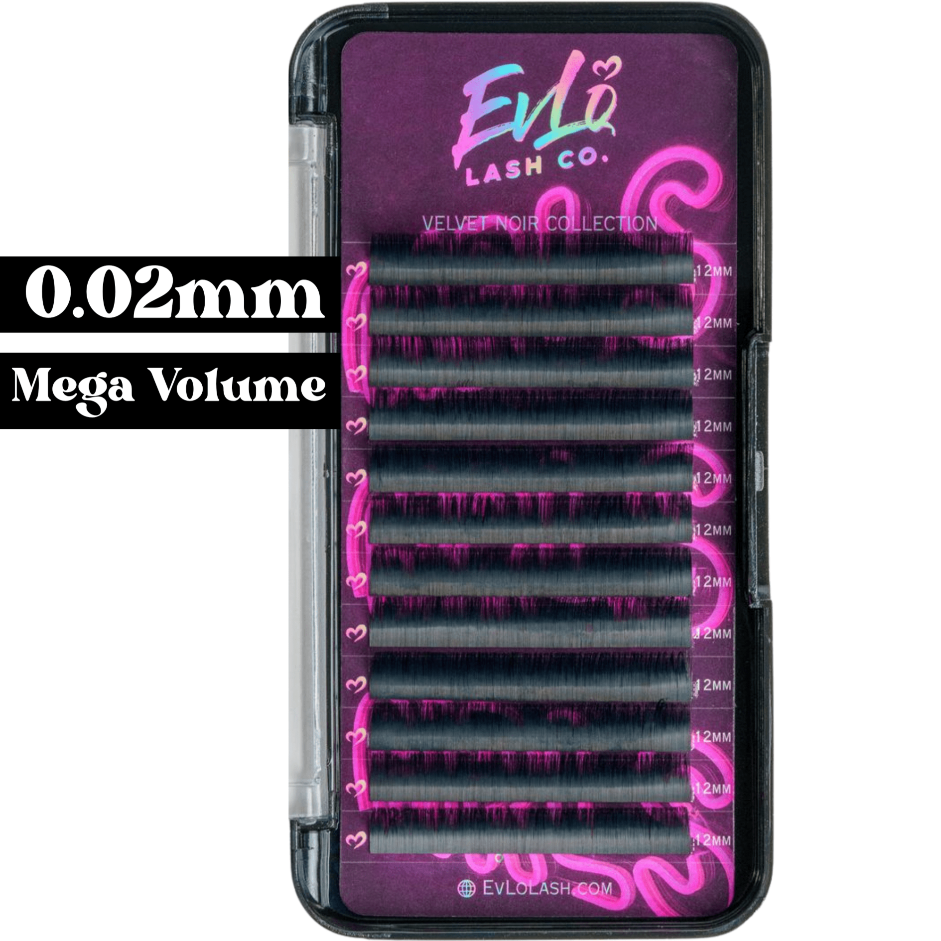 0.02 - Velvet Noir - Single Length Lash Trays